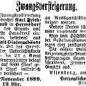1899-11-06 Hdf Zwangsversteigerung Schuster Traenkhorst